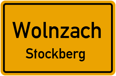 Ortsschild Wolnzach Stockberg