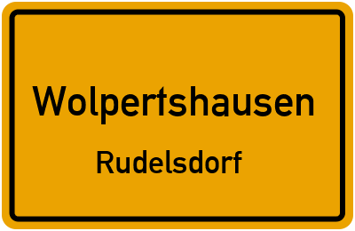 Ortsschild Wolpertshausen Rudelsdorf