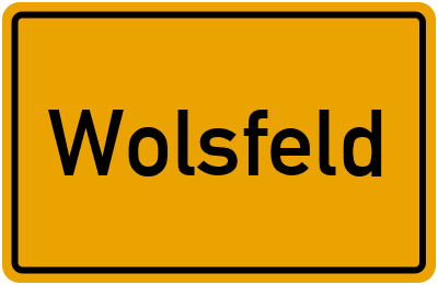 Ortsschild von Gemeinde Wolsfeld in Rheinland-Pfalz