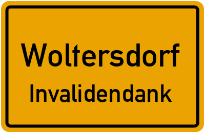 Straßenverzeichnis Woltersdorf Invalidendank