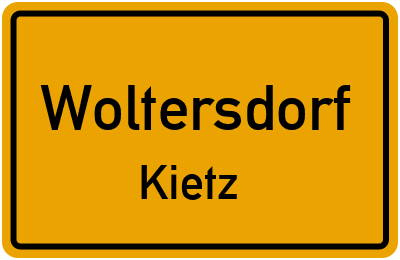 Straßenverzeichnis Woltersdorf Kietz