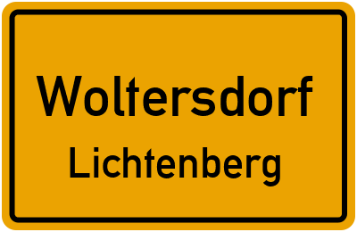 Ortsschild Woltersdorf Lichtenberg