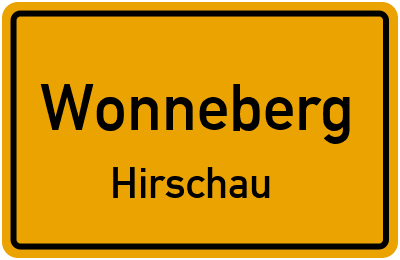 Straßenverzeichnis Wonneberg Hirschau