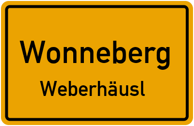 Straßenverzeichnis Wonneberg Weberhäusl