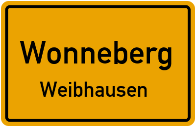 Straßenverzeichnis Wonneberg Weibhausen