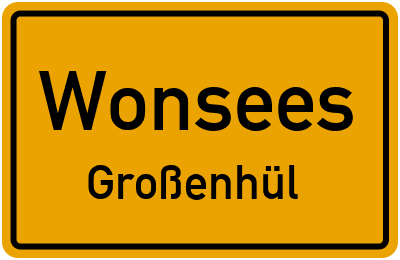 Straßenverzeichnis Wonsees Großenhül