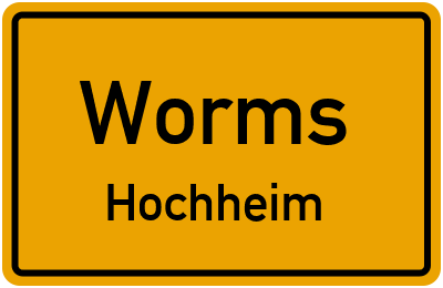 Straßenverzeichnis Worms Hochheim