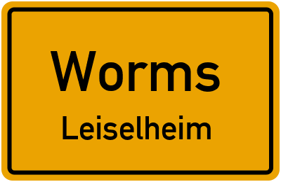 Ortsschild Worms Leiselheim