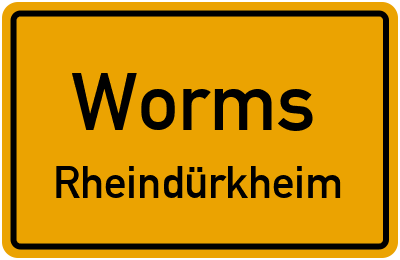 Straßenverzeichnis Worms Rheindürkheim