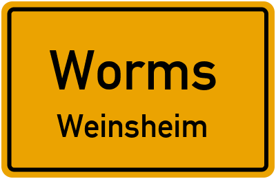 Ortsschild Worms Weinsheim