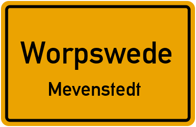 Straßenverzeichnis Worpswede Mevenstedt