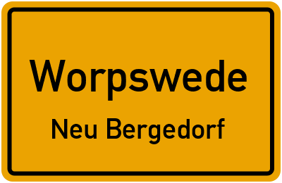 Straßenverzeichnis Worpswede Neu Bergedorf