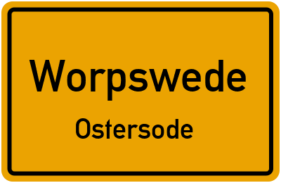 Straßenverzeichnis Worpswede Ostersode