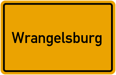 Ortsschild von Wrangelsburg in Mecklenburg-Vorpommern