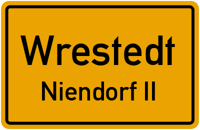 Ortsschild Wrestedt Niendorf II