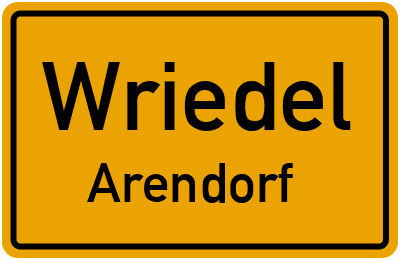 Ortsschild Wriedel Arendorf