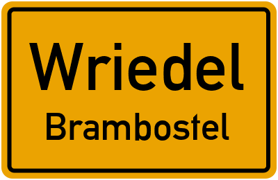 Ortsschild Wriedel Brambostel