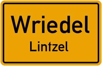 Ortsschild Wriedel Lintzel