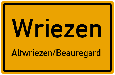 Straßenverzeichnis Wriezen Altwriezen/Beauregard