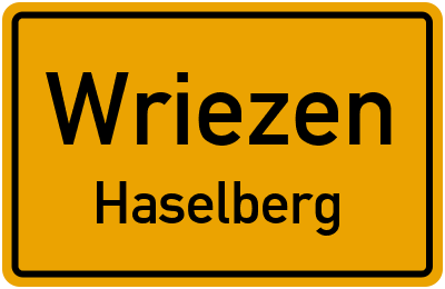 Straßenverzeichnis Wriezen Haselberg