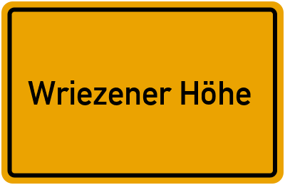 Wriezener Höhe in Brandenburg