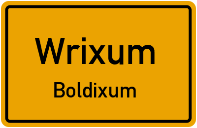 Straßenverzeichnis Wrixum Boldixum