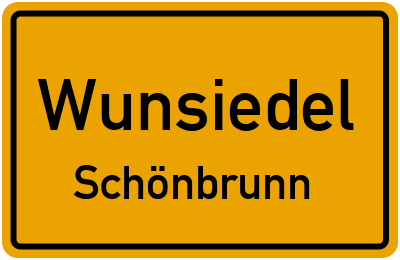 Ortsschild Wunsiedel Schönbrunn