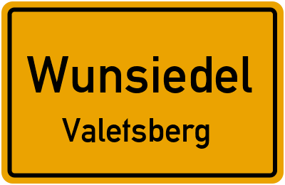 Straßenverzeichnis Wunsiedel Valetsberg