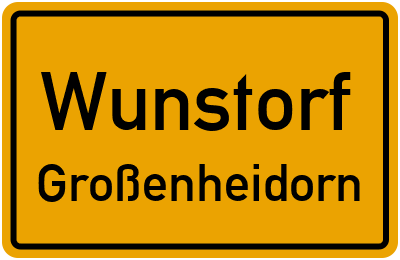 Ortsschild Wunstorf Großenheidorn