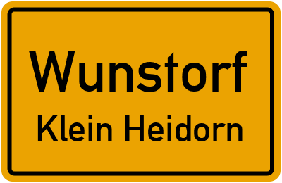 Ortsschild Wunstorf Klein Heidorn