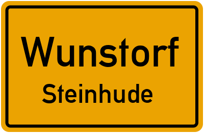 Ortsschild Wunstorf Steinhude