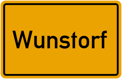 Ortsschild von Stadt Wunstorf in Niedersachsen