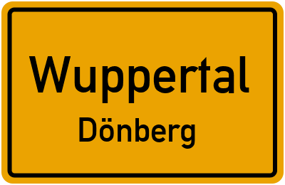 Straßenverzeichnis Wuppertal Dönberg