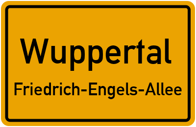 Straßenverzeichnis Wuppertal Friedrich-Engels-Allee
