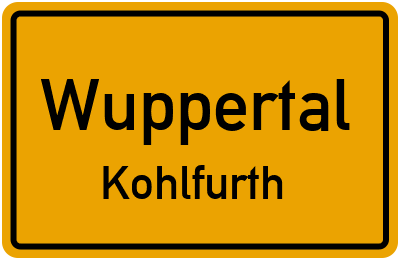 Straßenverzeichnis Wuppertal Kohlfurth