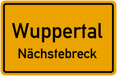 Straßenverzeichnis Wuppertal Nächstebreck