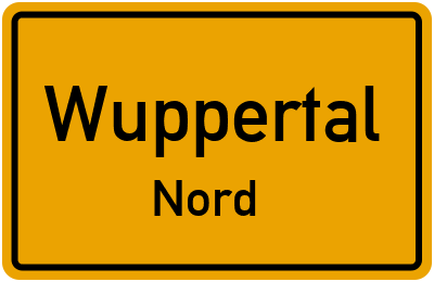 Ortsschild Wuppertal Nord