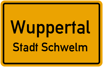 Straßenverzeichnis Wuppertal Stadt Schwelm