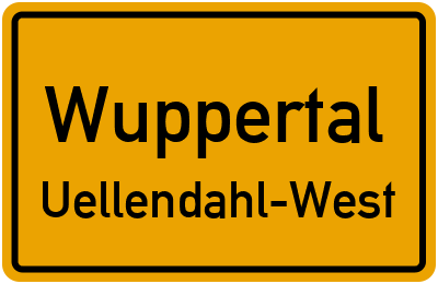 Straßenverzeichnis Wuppertal Uellendahl-West