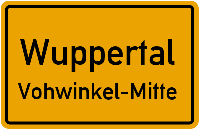 Straßenverzeichnis Wuppertal Vohwinkel-Mitte