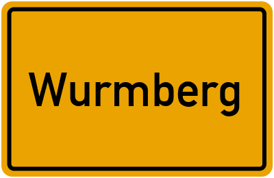 Ortsschild von Wurmberg in Baden-Württemberg