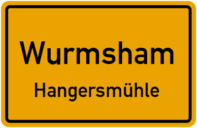Straßenverzeichnis Wurmsham Hangersmühle