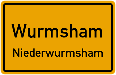 Ortsschild Wurmsham Niederwurmsham