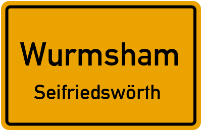 Straßenverzeichnis Wurmsham Seifriedswörth