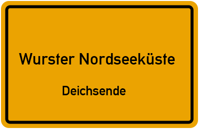 Straßenverzeichnis Wurster Nordseeküste Deichsende