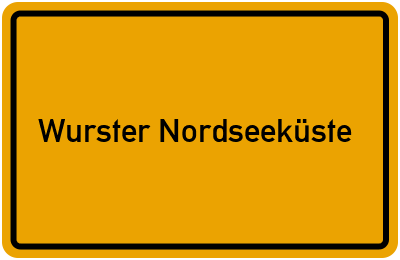Ortsschild von Wurster Nordseeküste in Niedersachsen