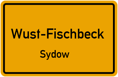 Straßenverzeichnis Wust-Fischbeck Sydow