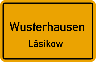Straßenverzeichnis Wusterhausen Läsikow