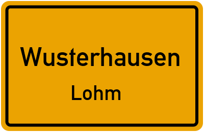 Straßenverzeichnis Wusterhausen Lohm