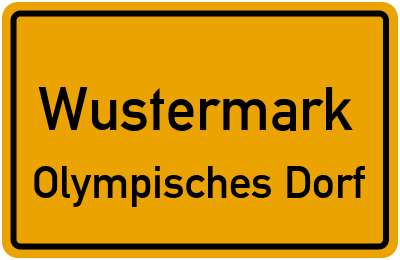 Straßenverzeichnis Wustermark Olympisches Dorf